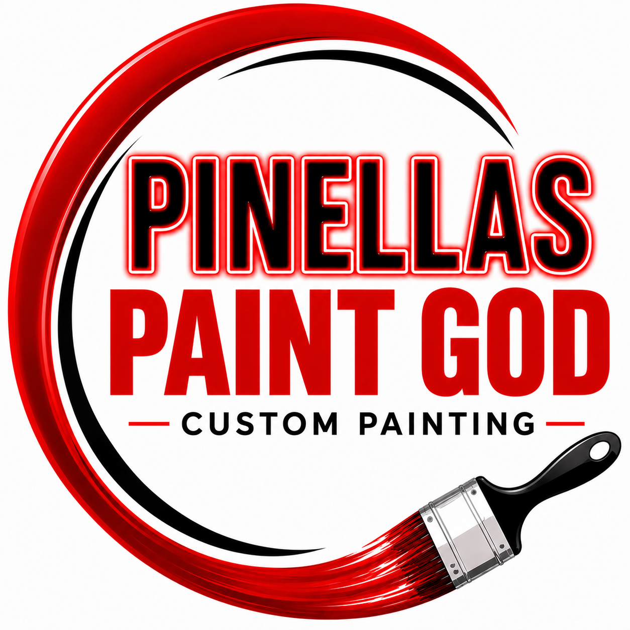 Pinellas Paint God logo for residential and commercial painting services in Pinellas County Florida